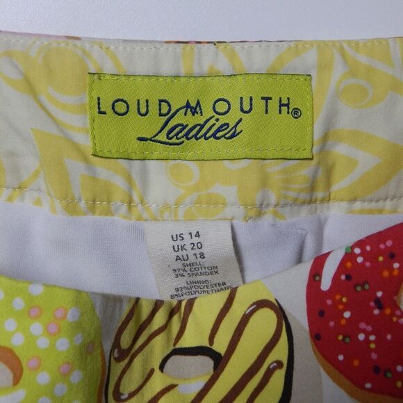 Loudmouth Ladies Size 14 Golf Skirt Skort Donuts Multicolor Tennis Pickle Ball - Picture 6 of 7